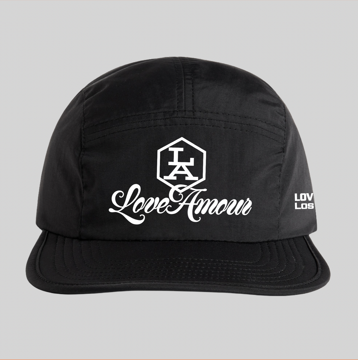 LA LOVE AMOUR diamond _Nylon Cap Black