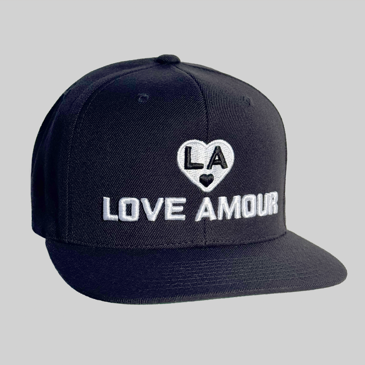 L A đ¤ LOVE AMOUR _Black Snapback Cap