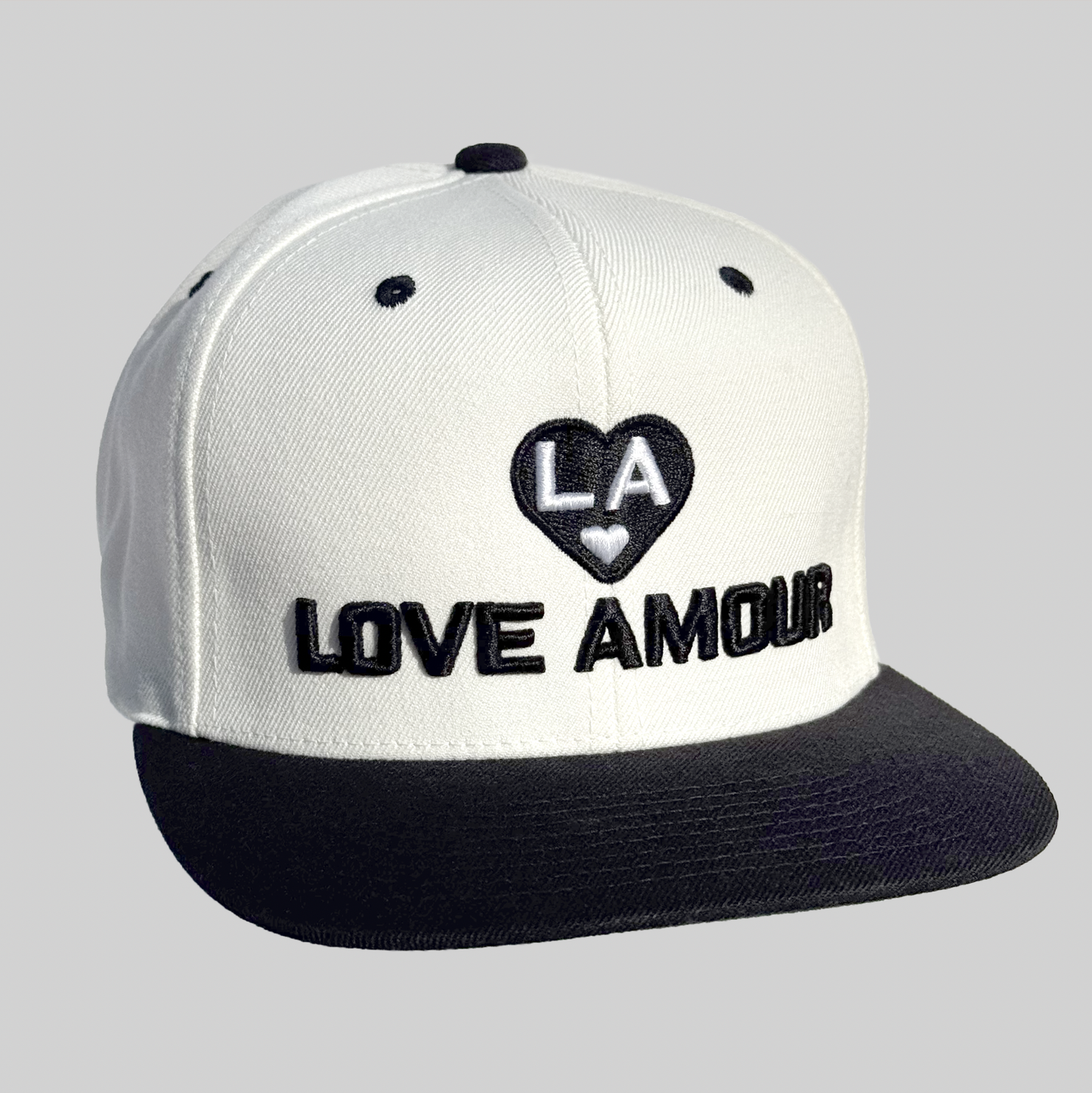 L A đź–¤ LOVE AMOUR _Natural Black Snapback Cap