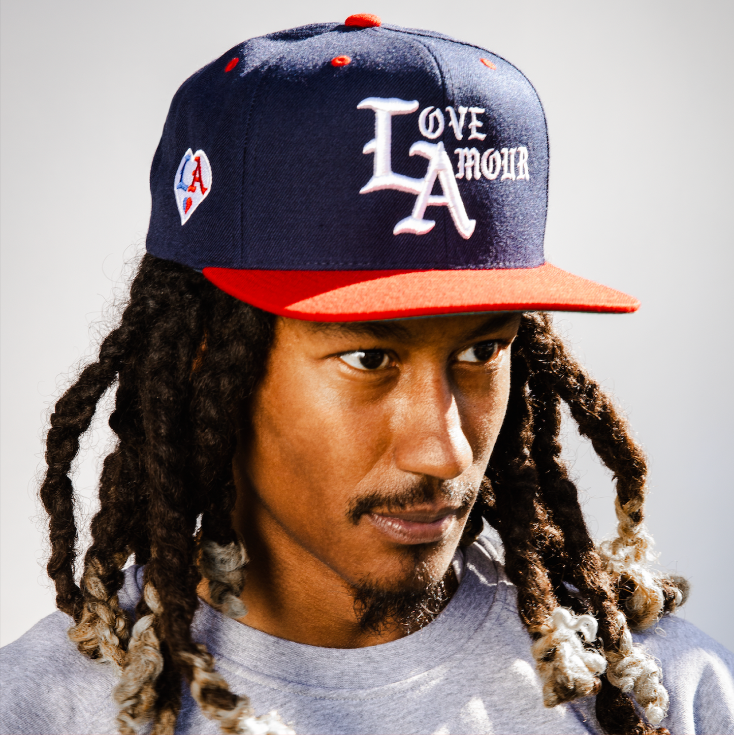 LA • LOVE AMOUR _Blue Red Snapback Cap