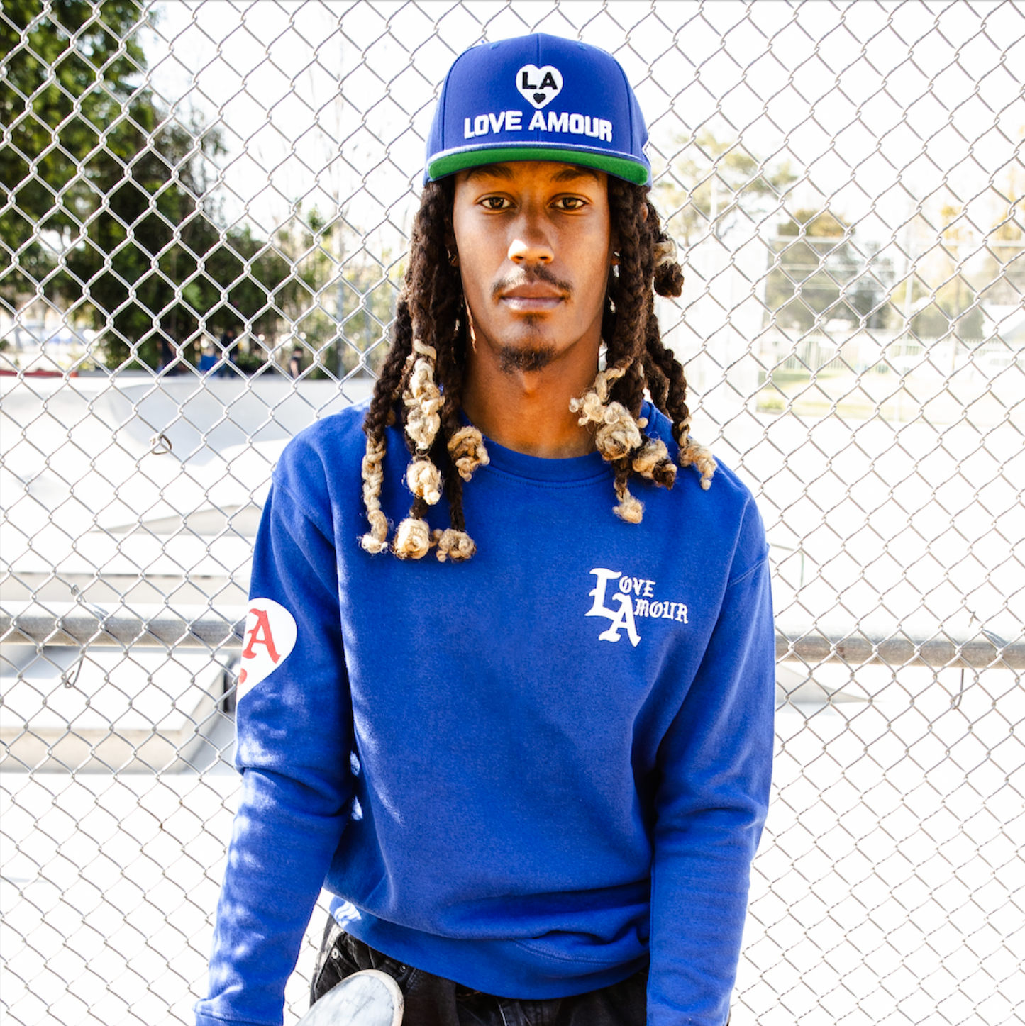 LA • LOVE AMOUR _Royal Blue Fleece Crew