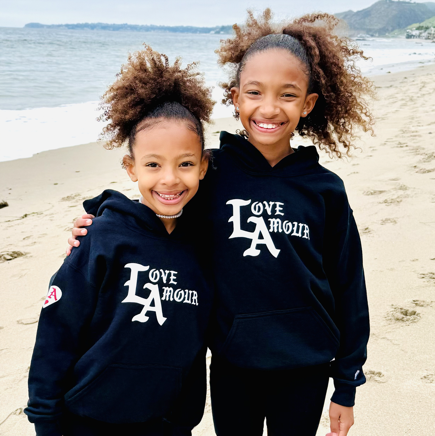 LA • LOVE AMOUR _ Children Black Hoodie