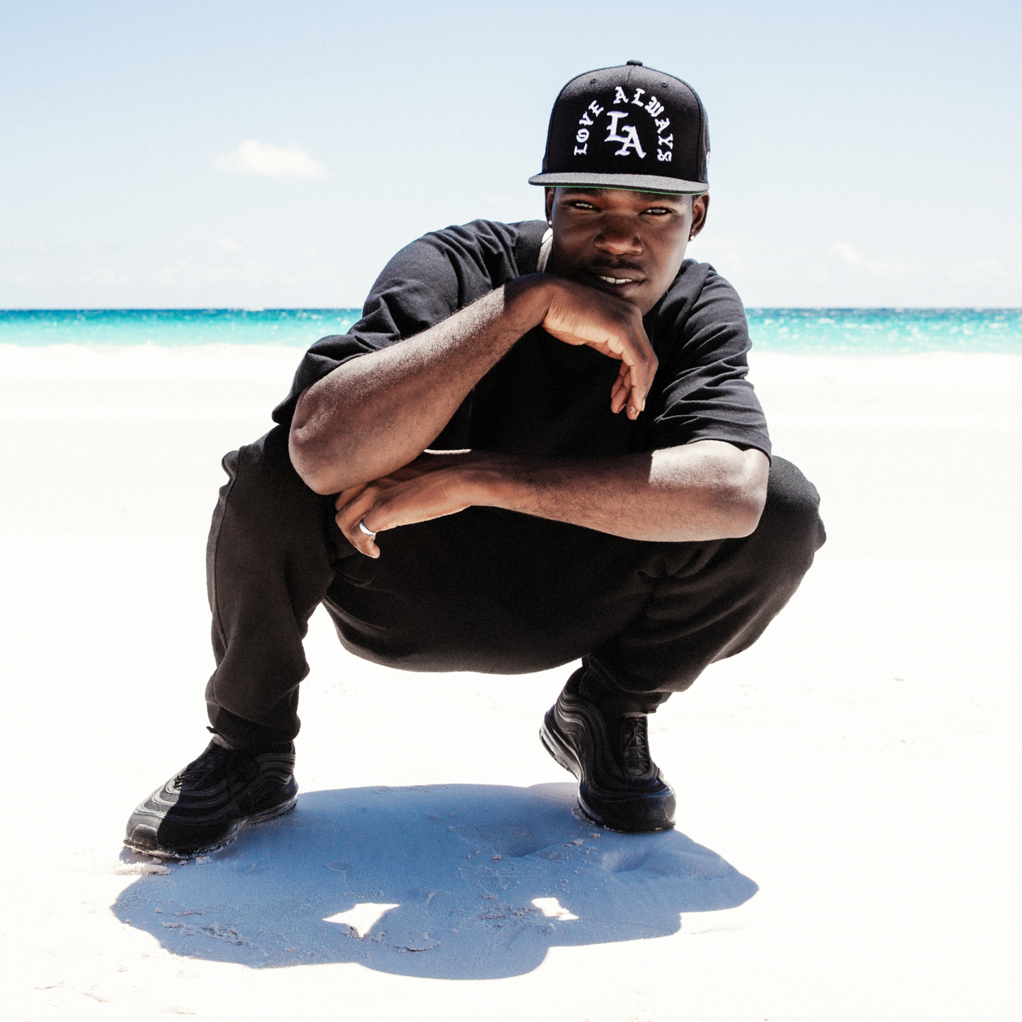 L A • ARC ANGEL_Black Snapback Cap