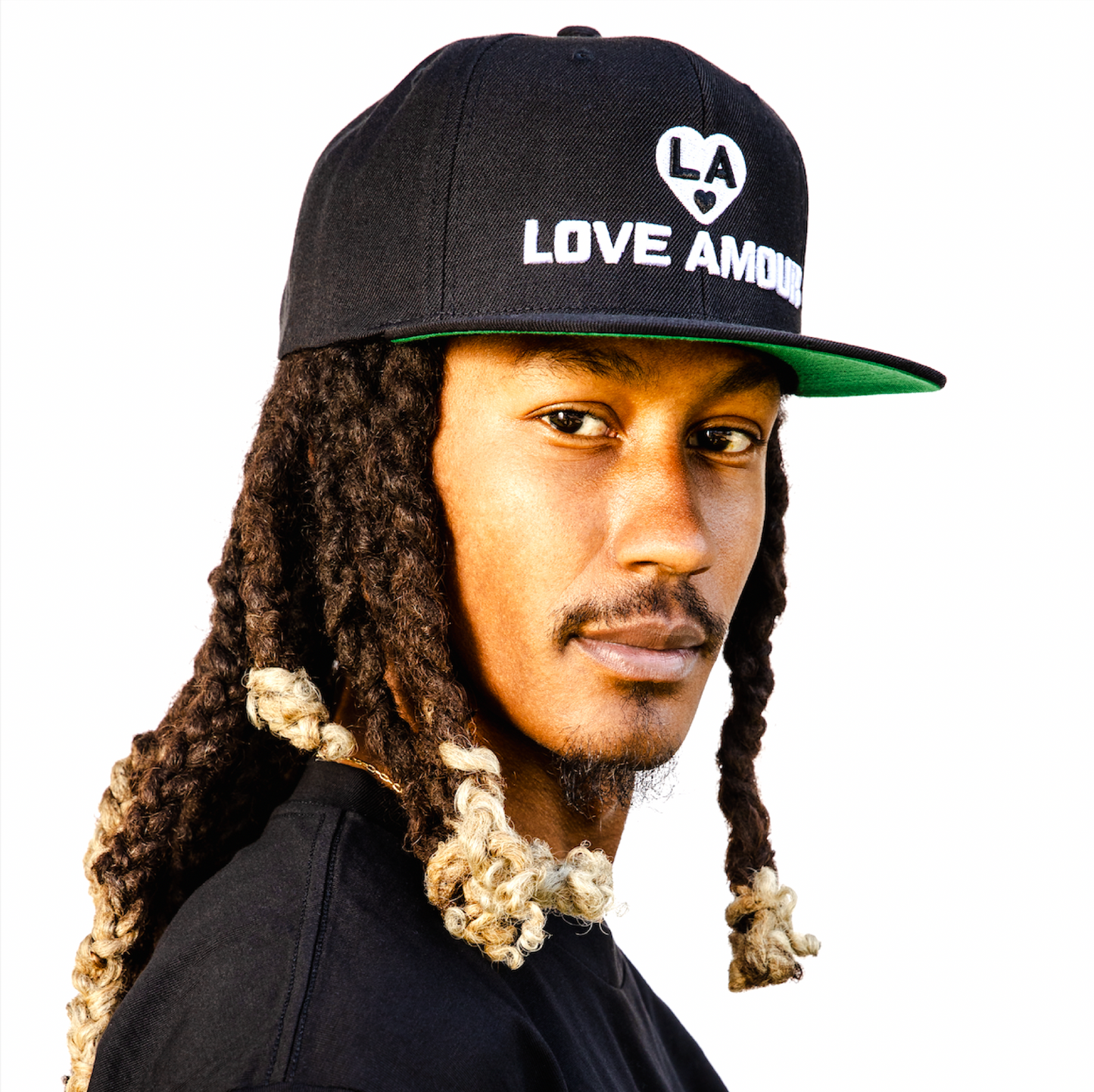 L A đ¤ LOVE AMOUR _Black Snapback Cap