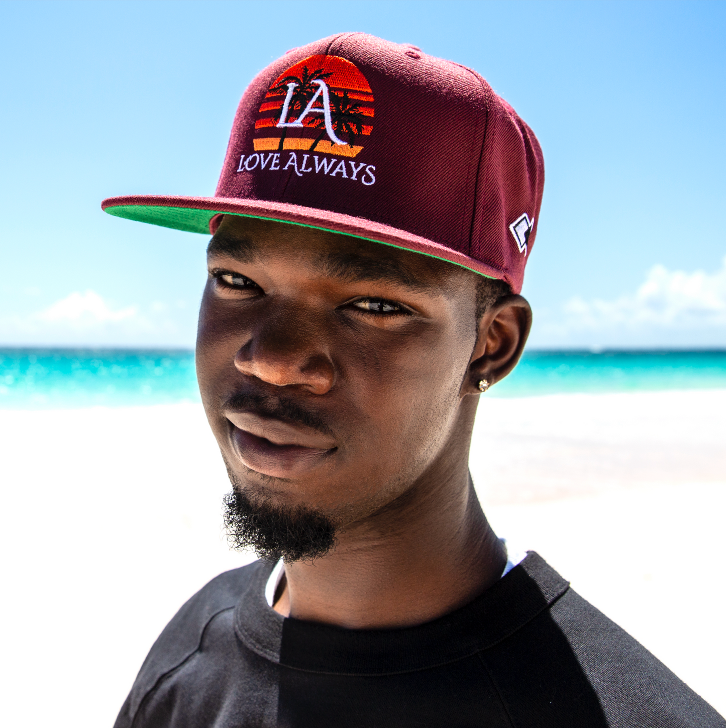 L A • PARADISE_Burgundy Snapback Cap