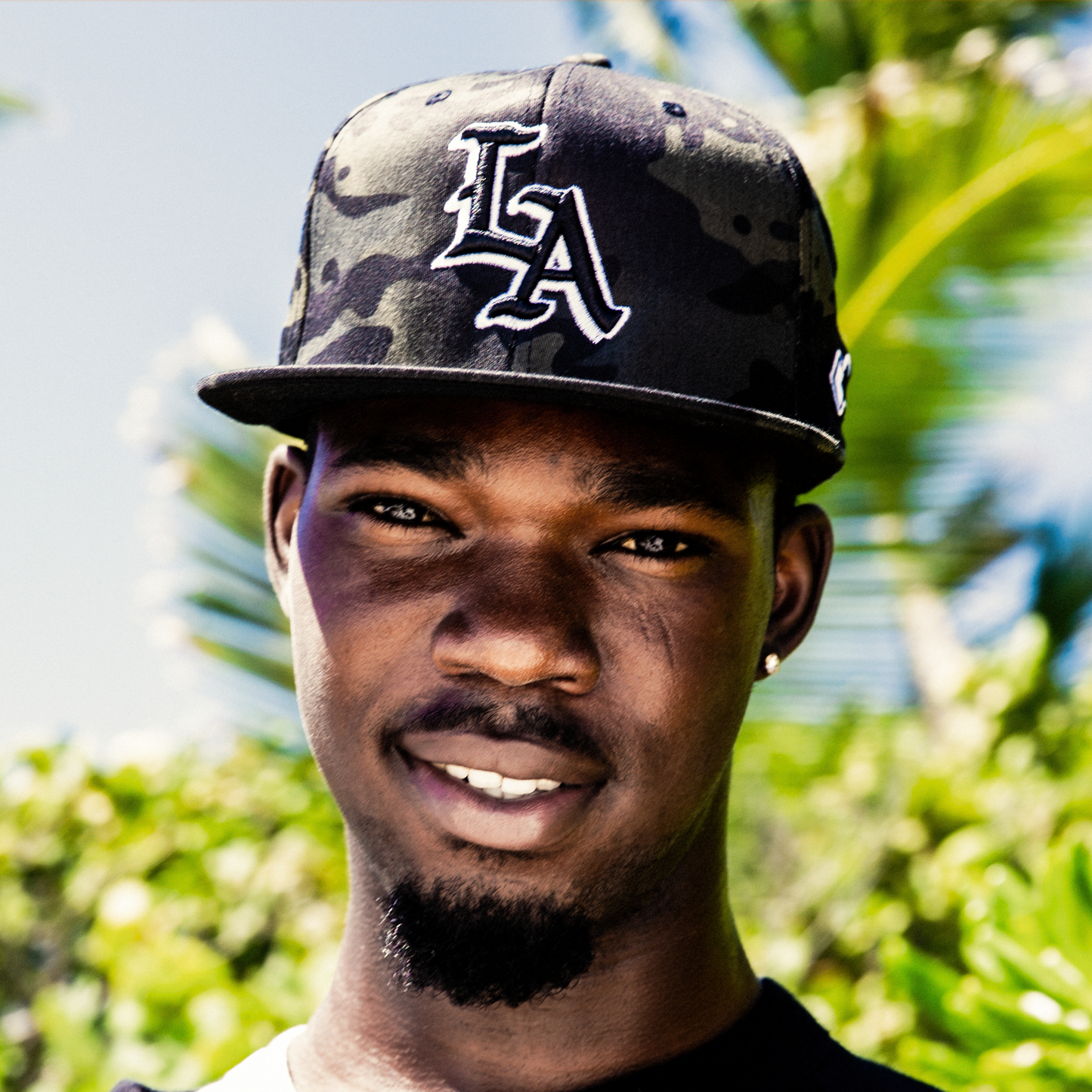 L A • ANGELENO_Black Multicam Patterns Snapback Cap
