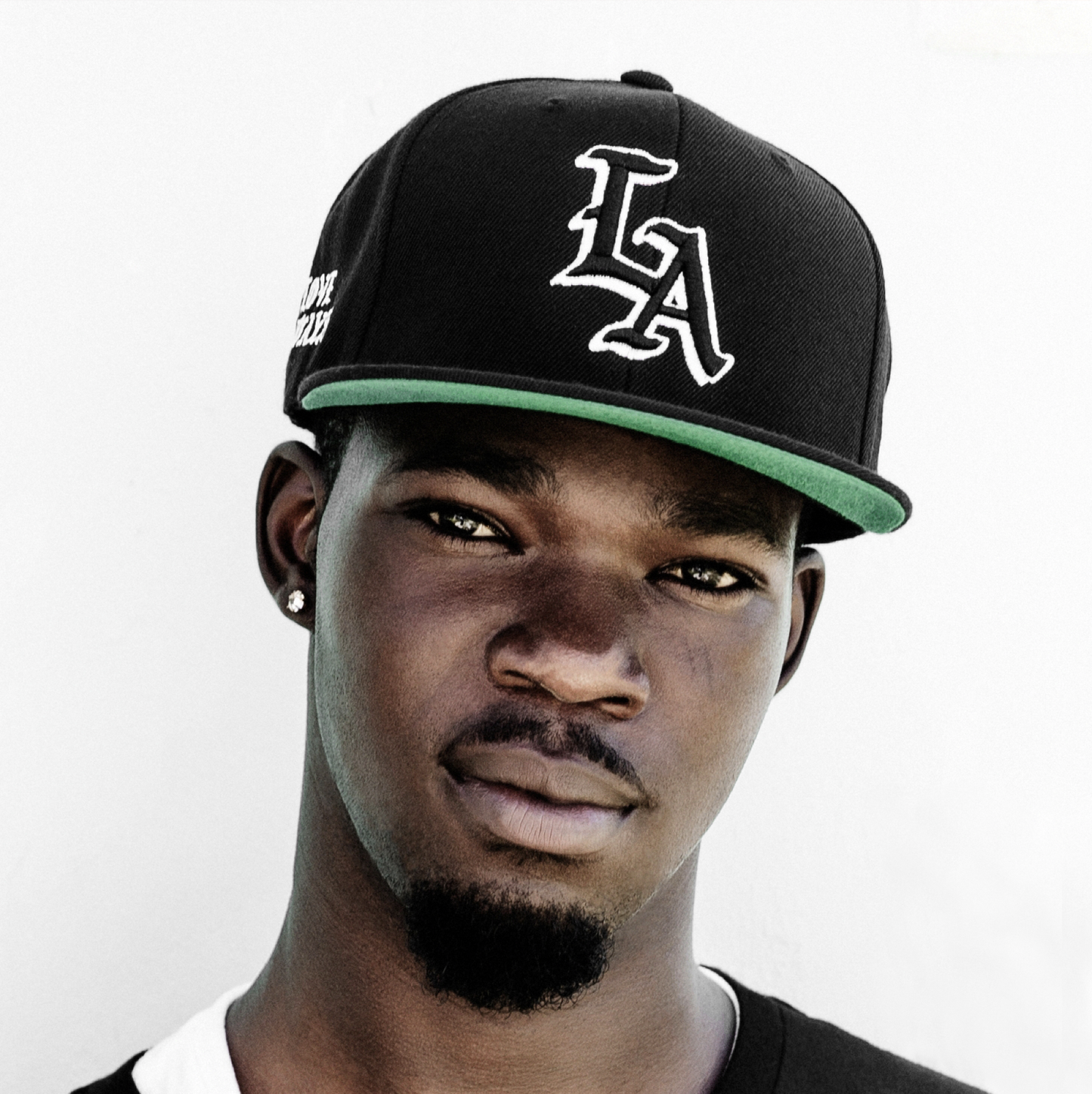 L A • ANGELENO_Black Snapback Cap