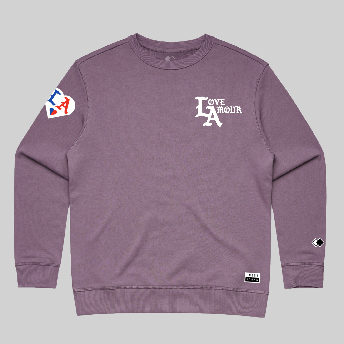 LOVE AMOUR • LA_Mauve French Terry Crew