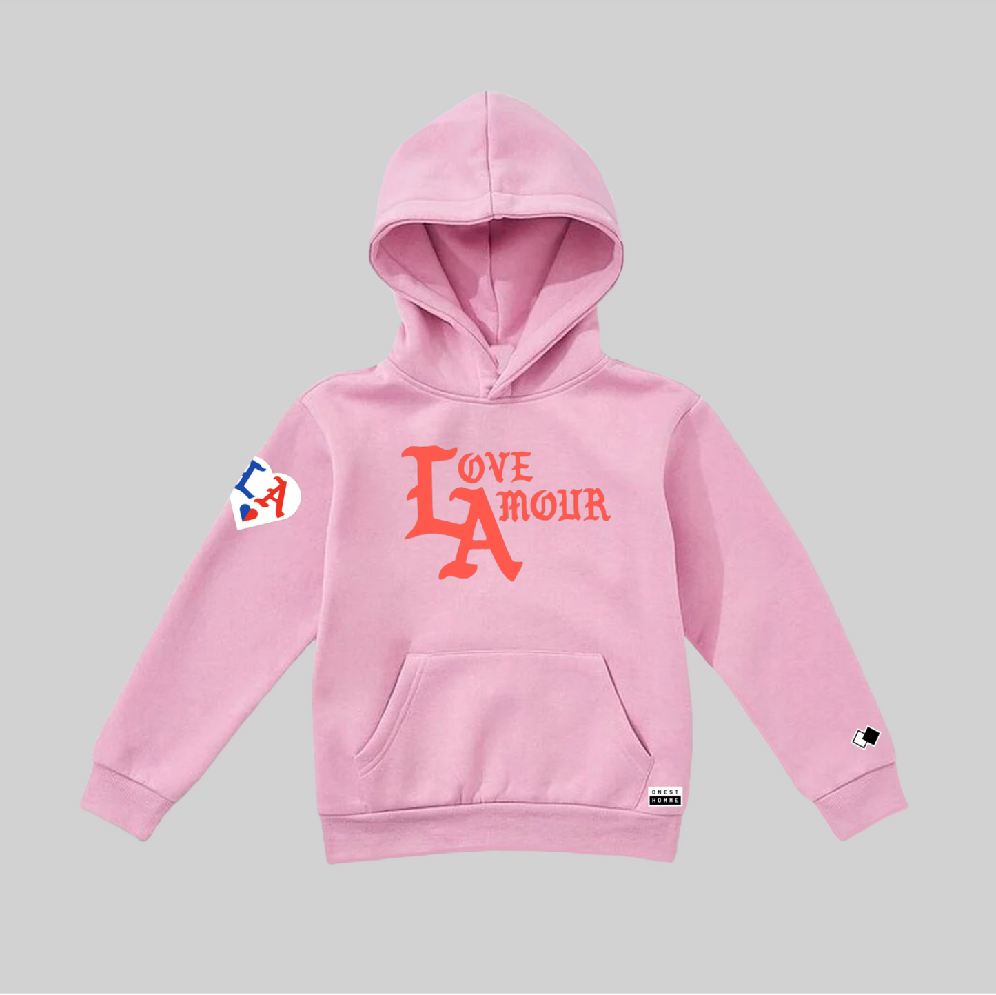 LOVE AMOUR • LA_Light Pink Hoodie