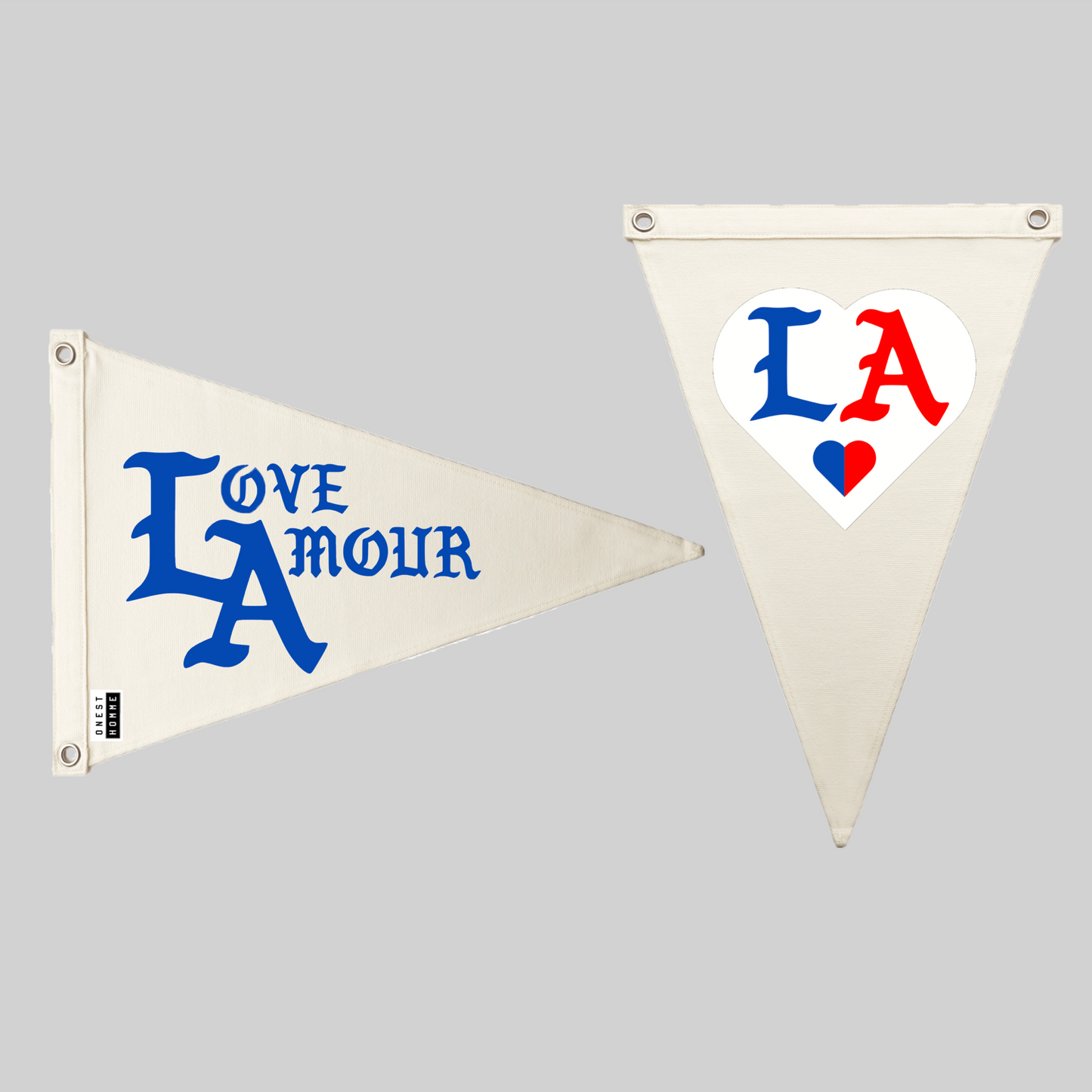 LOVE AMOUR_Natural Pennant Flag