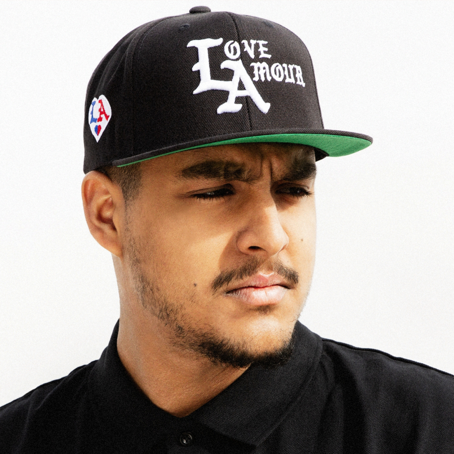 LOVE AMOUR_Black Snapback Cap