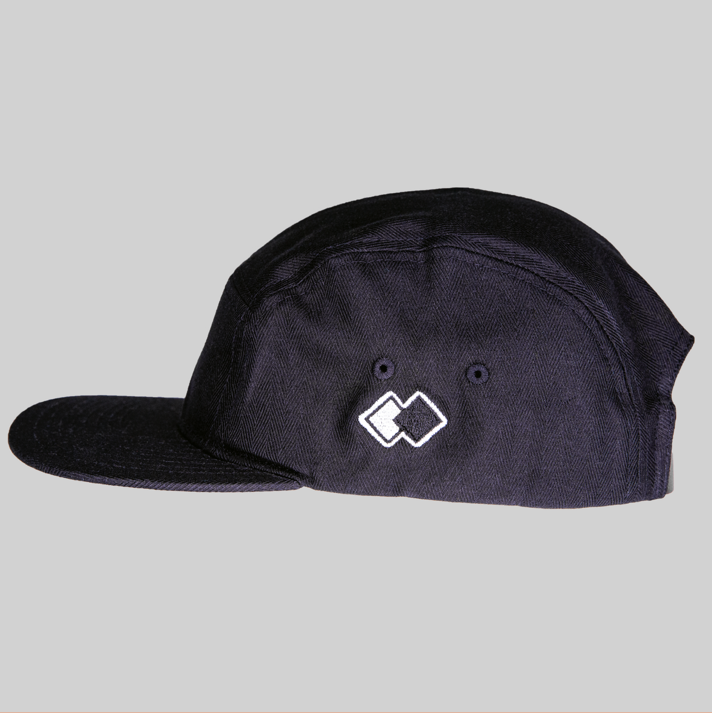 LA 🤍 HEART_Black Herringbone Strapback Cap