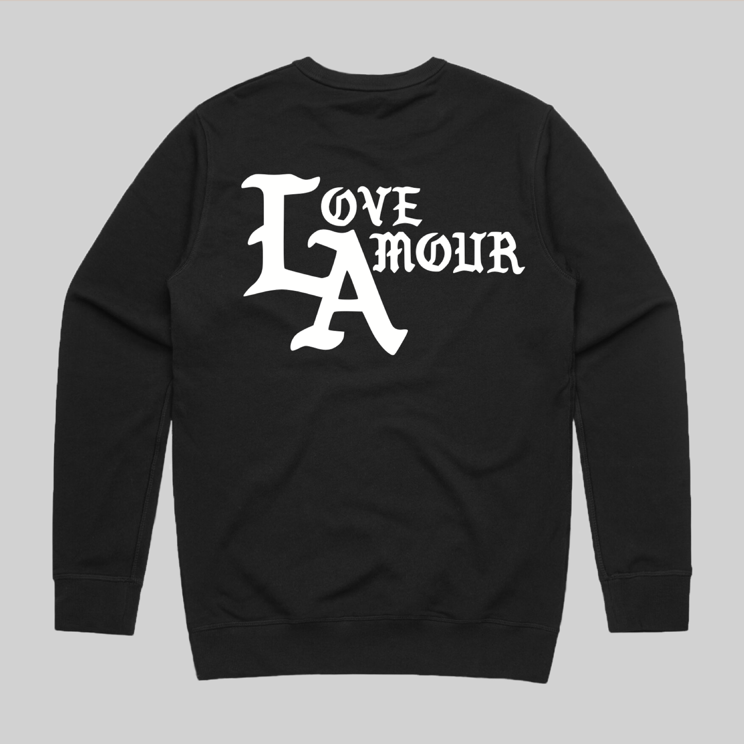 LA • LOVE AMOUR_Black French Terry Crew