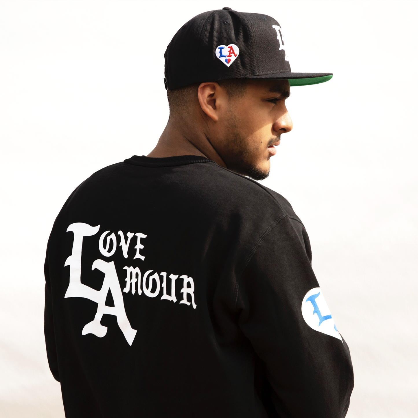 LA • LOVE AMOUR_Black French Terry Crew