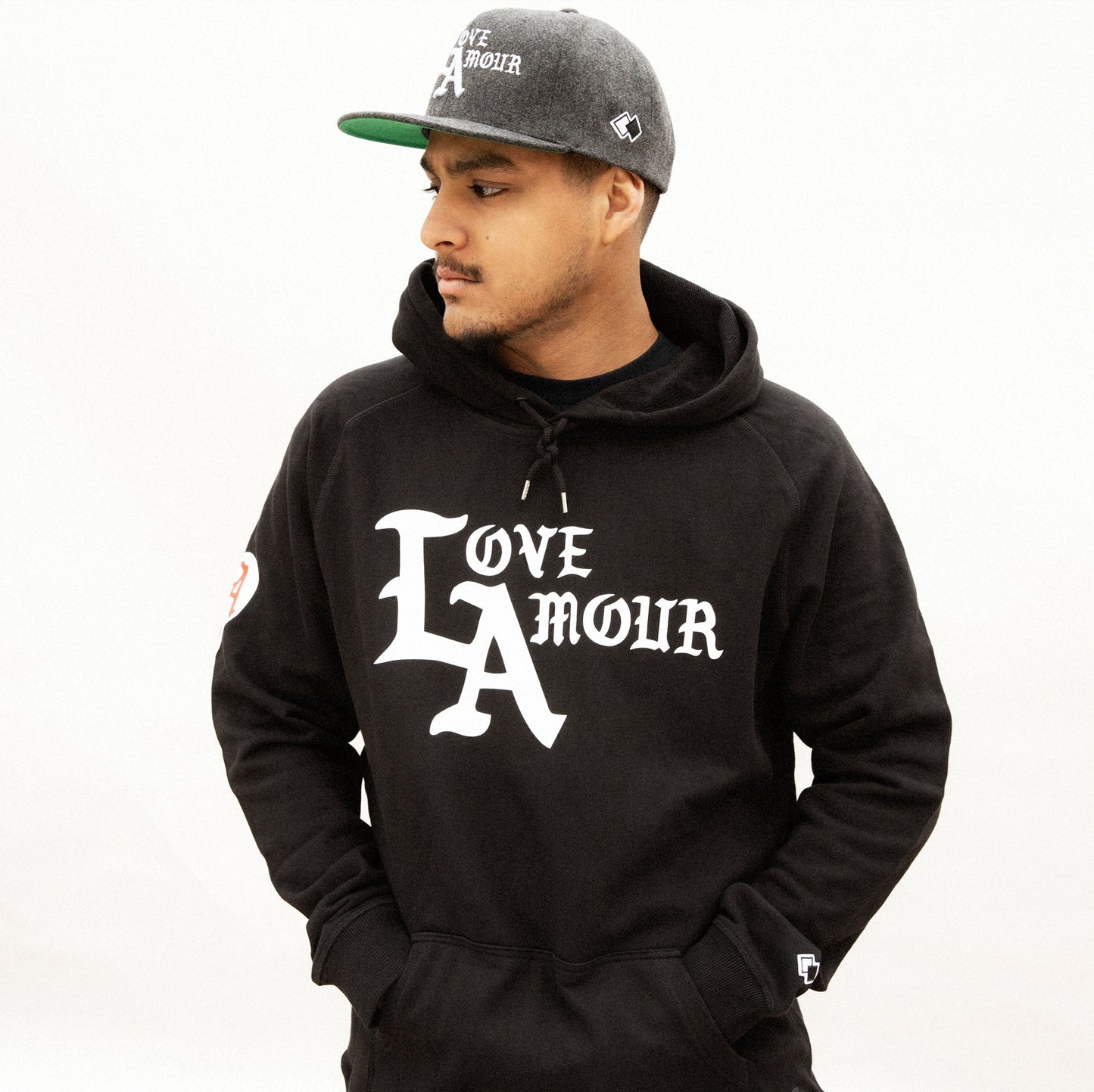 LOVE AMOUR • LA_Black French Terry Hoodie