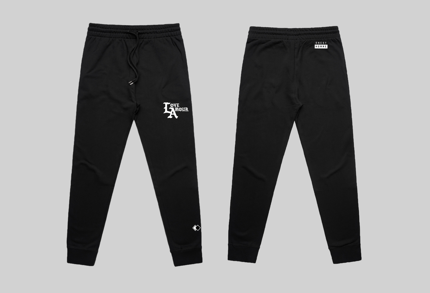 LOVE AMOUR • LA_Black French Terry Sweatpants