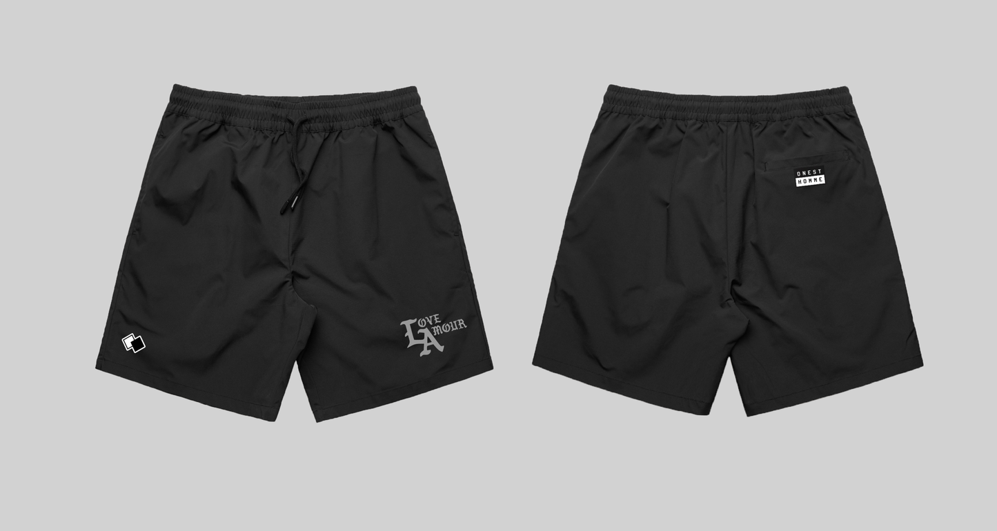 LOVE AMOUR • LA_Black Training Short