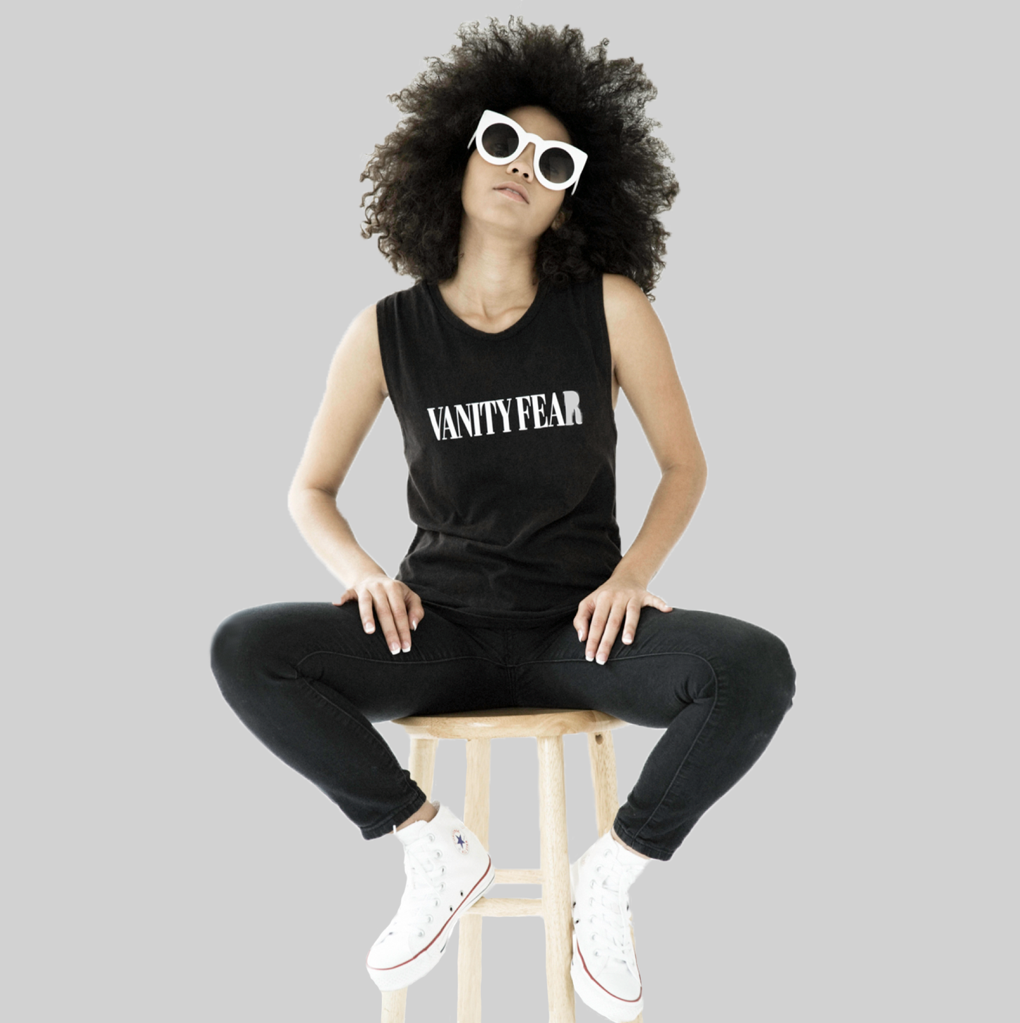 VANITY FEAR_ Custom Cut Muscle Tee