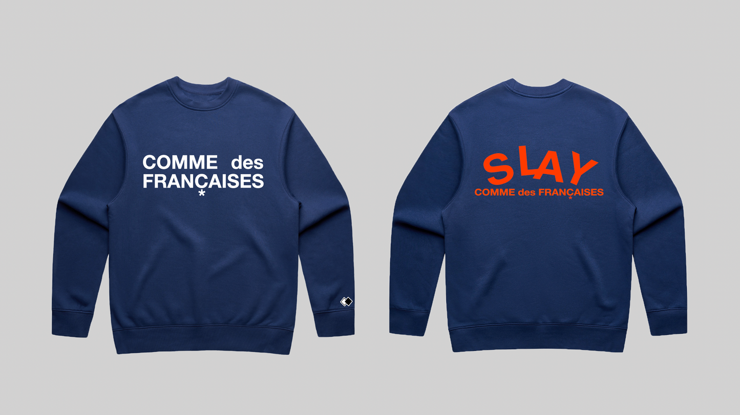 COMME des FRANÇAISES_ Cobalt Relax Crew