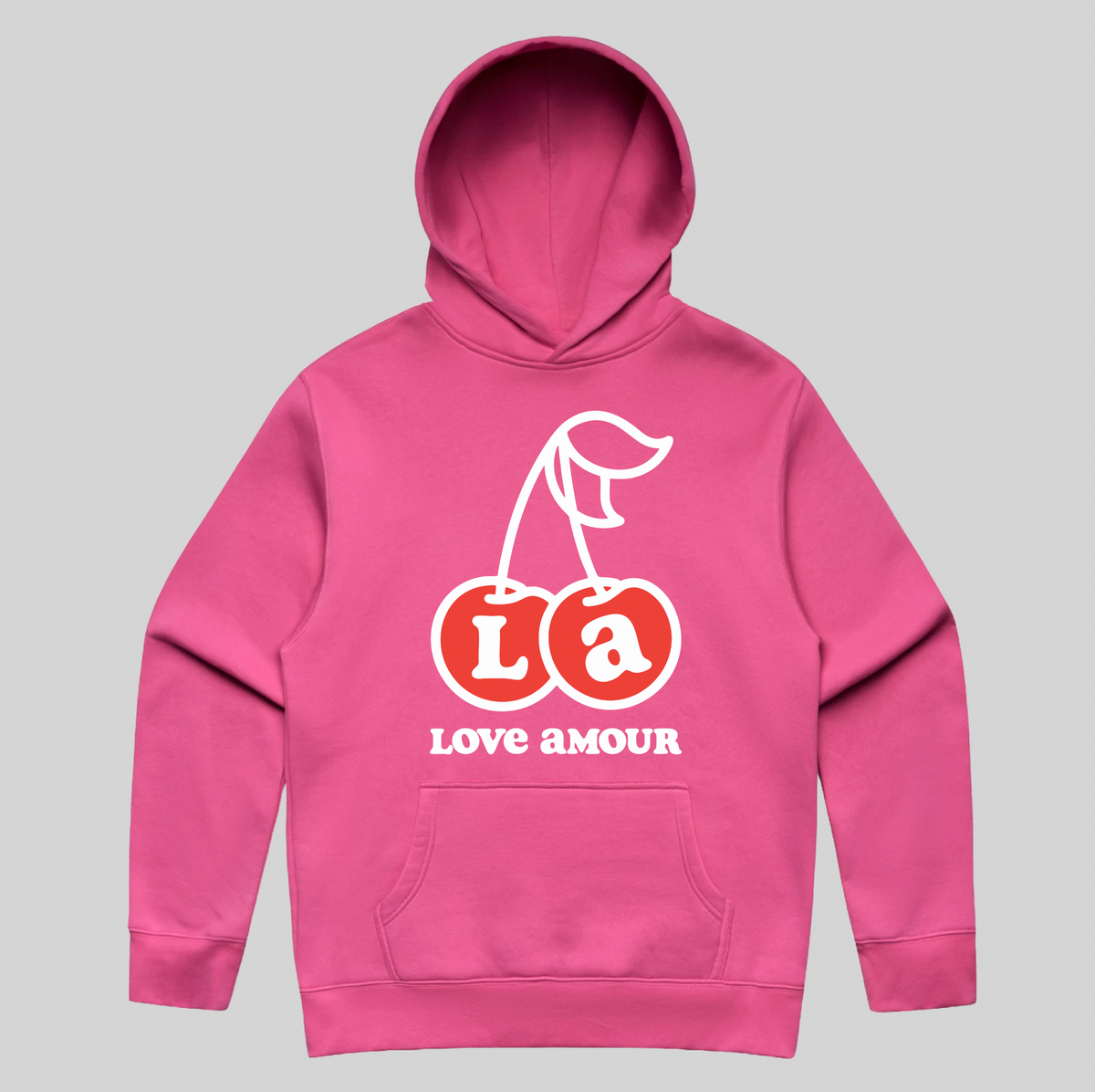 LA 🍒 LOVE AMOUR_Pink Hoodie