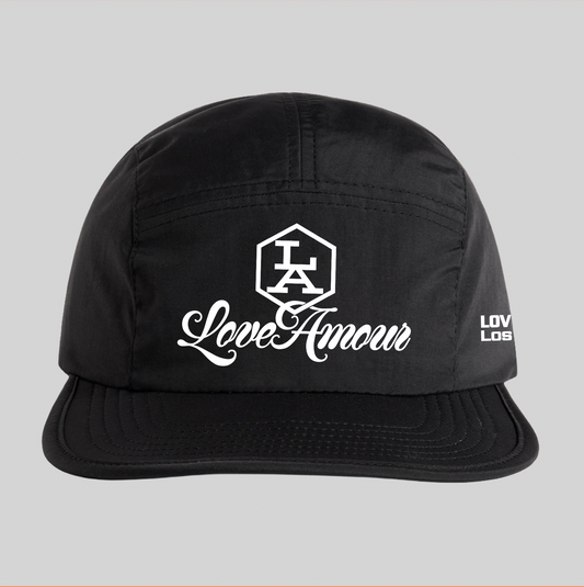 LA LOVE AMOUR diamond _Nylon Cap Black