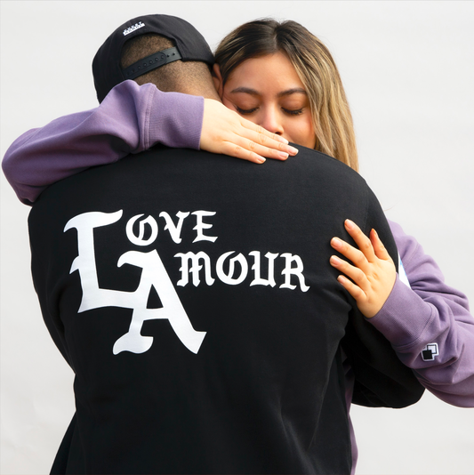 LA  • LOVE AMOUR_Black French Terry Crew