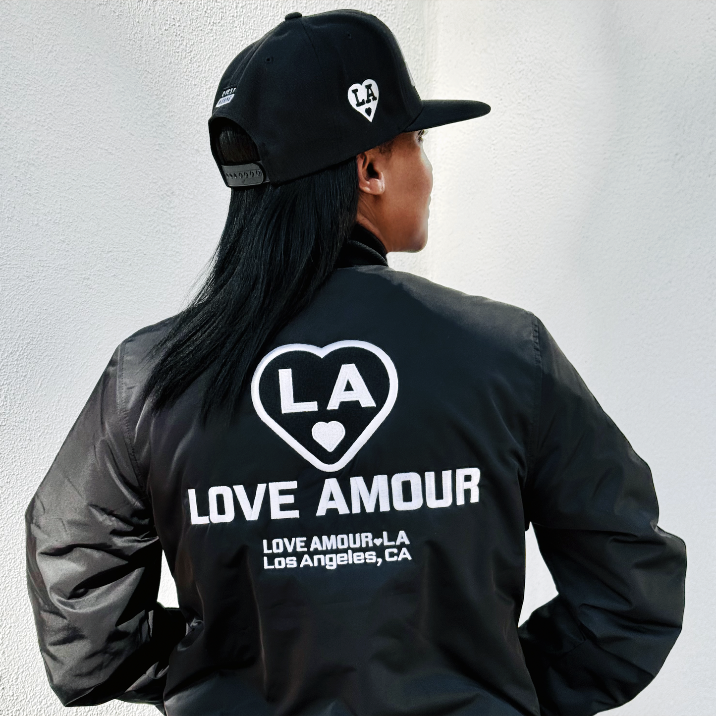 LA 🤍 LOVE AMOUR _College Bomber Jacket