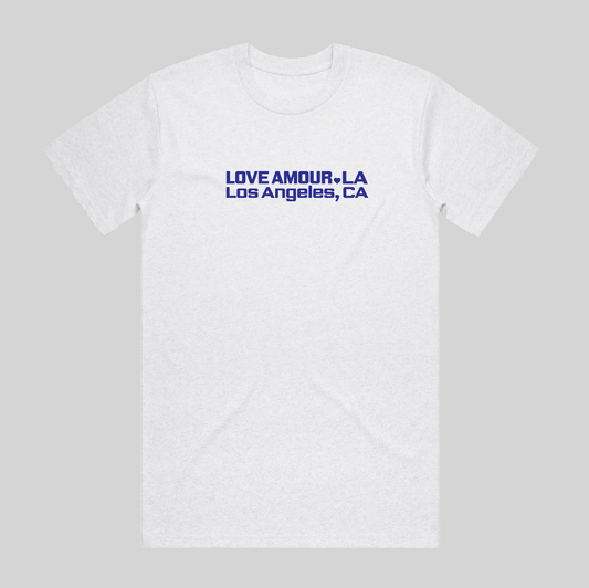LOVE AMOUR💙LA _ White Heather Tee