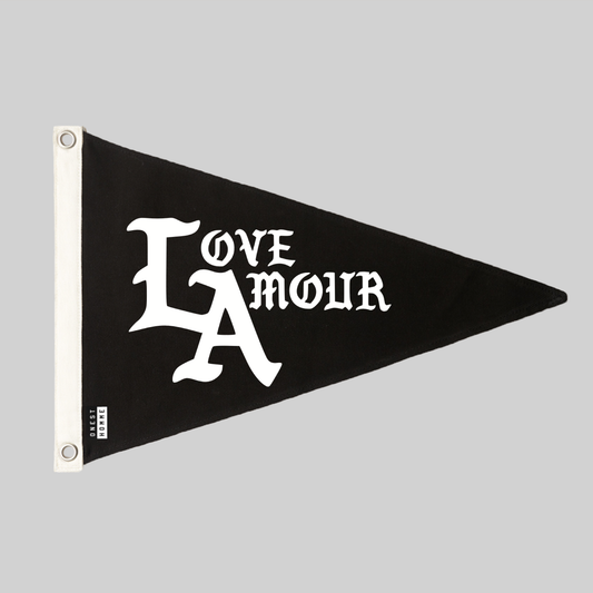 LOVE AMOUR • LA_Black Pennant Flag