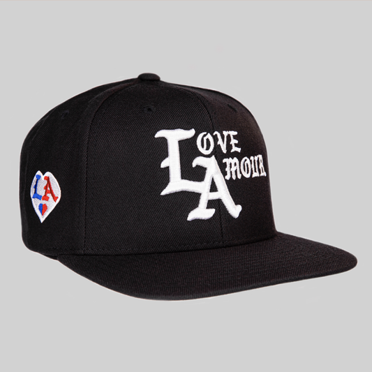 LOVE AMOUR • LA_Black Snapback Cap