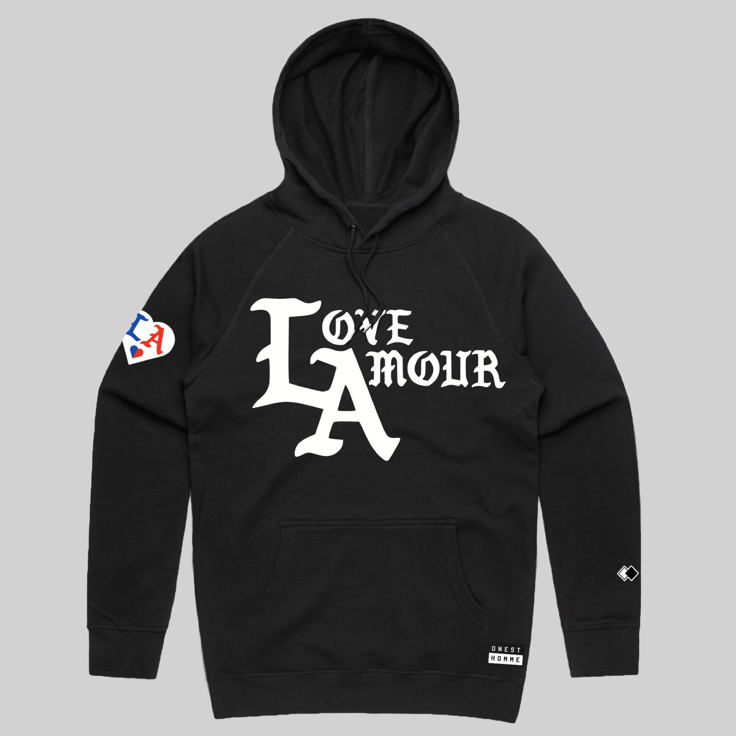 LOVE AMOUR • LA_Black French Terry Hoodie