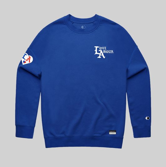 LOVE AMOUR • LA_Royal Blue Fleece Crew